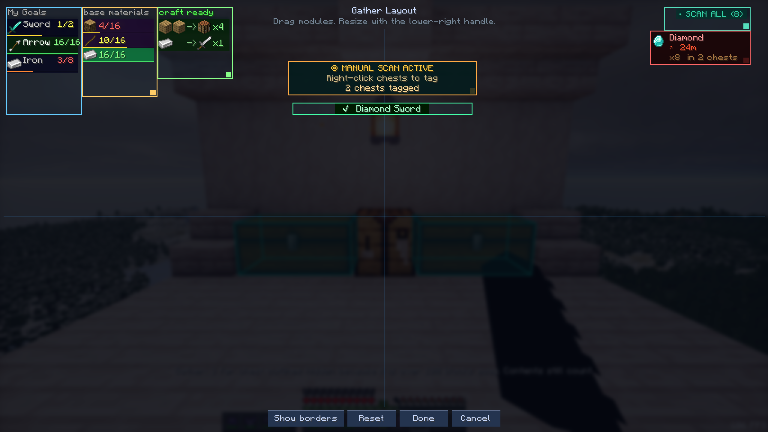 HUD layout editor